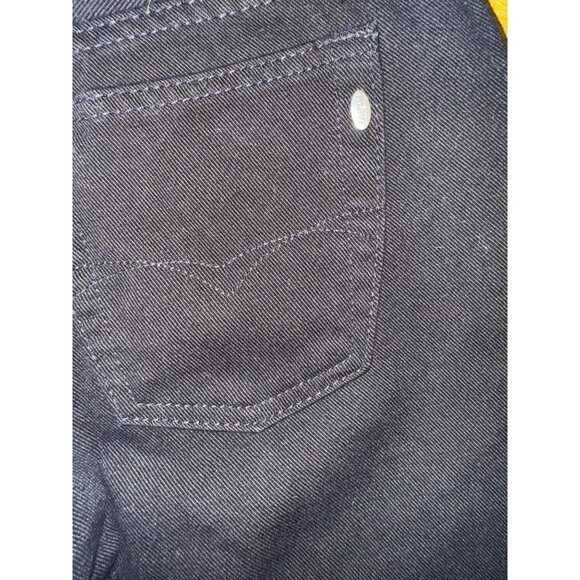 Mavi Molly Flare Jeans 29/32 Low Rise Button Fly‎ Black 100% Cotton Frayed Hem - Picture 8 of 11